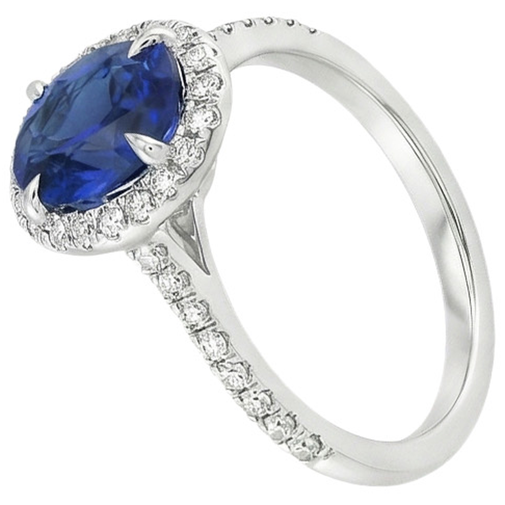 echter oval diamant 3.25Karat ring Draufsicht