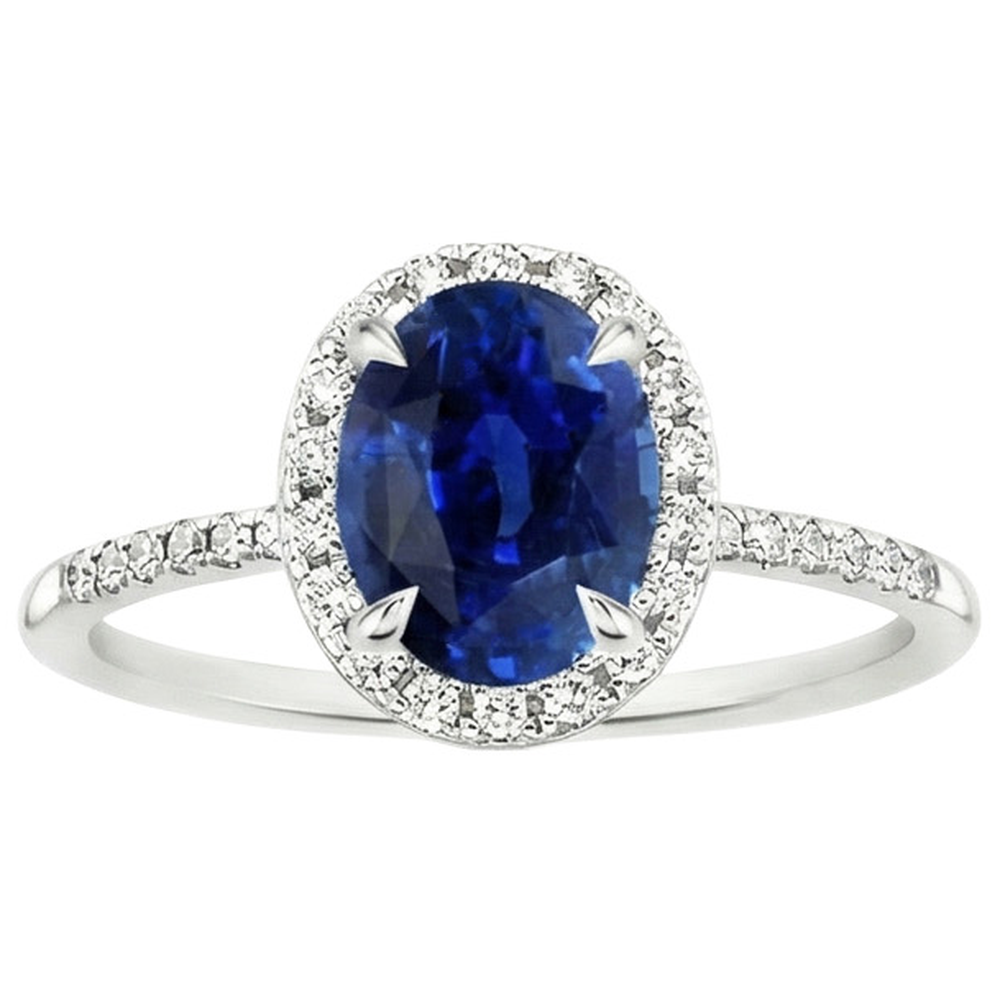echter oval diamant 3.25Karat ring auf Weiß