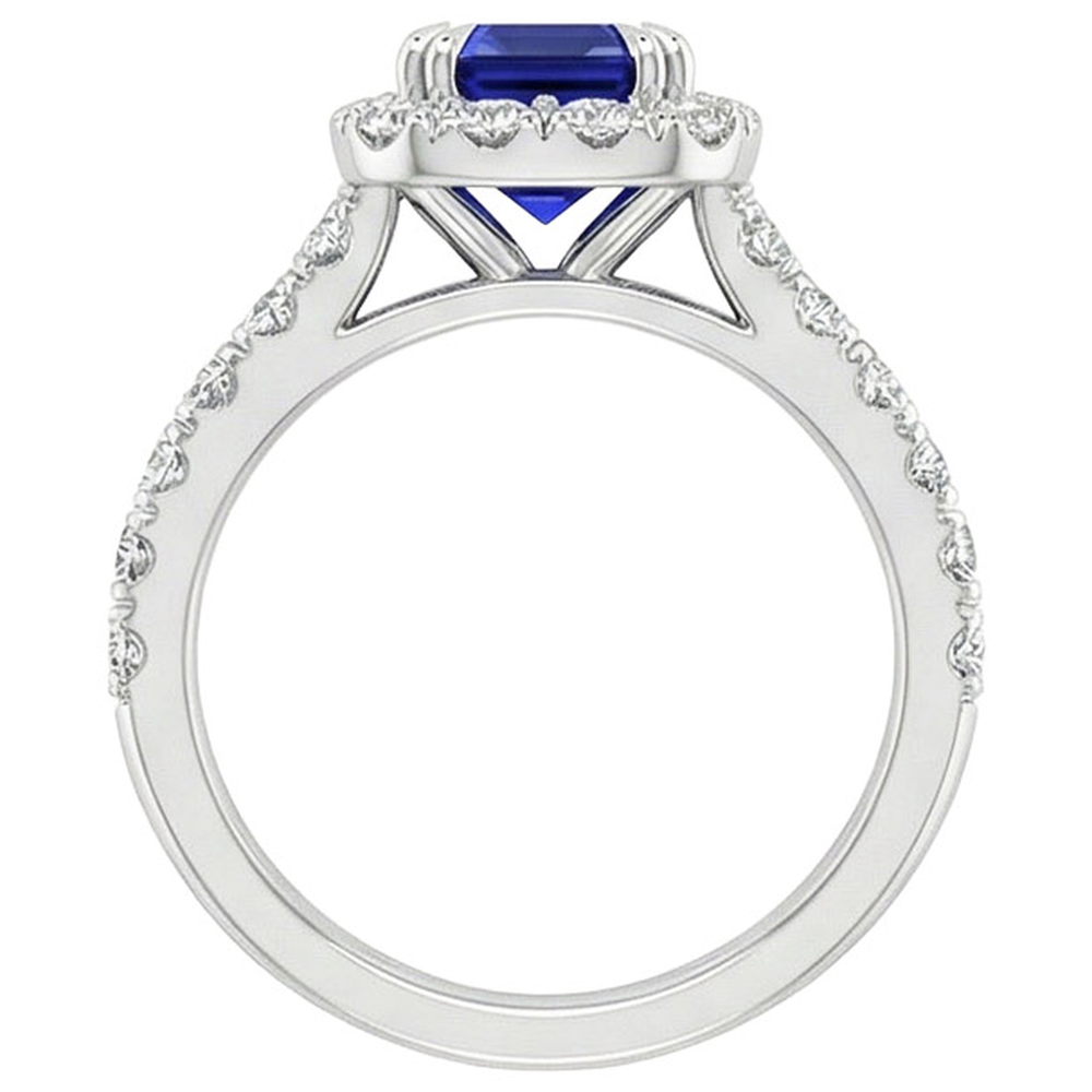 echter round diamant 5Karat ring Seitenansicht