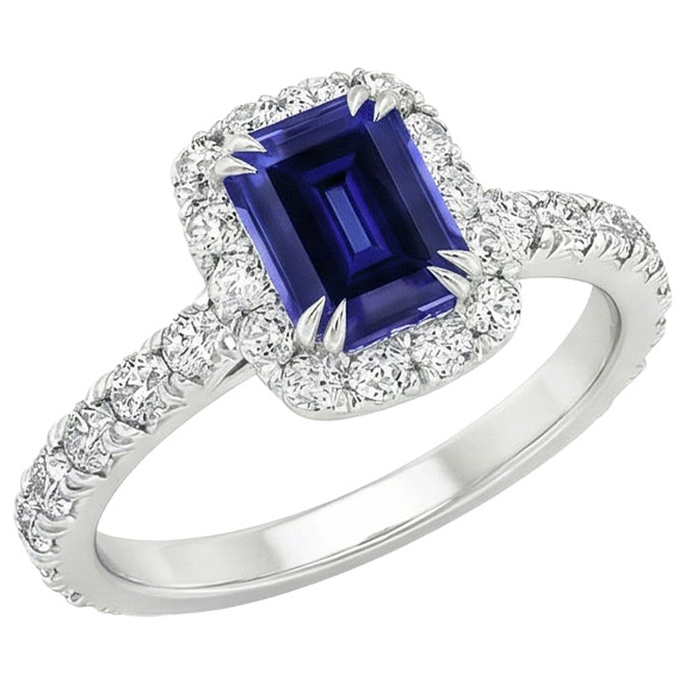 echter round diamant 5Karat ring Detailansicht