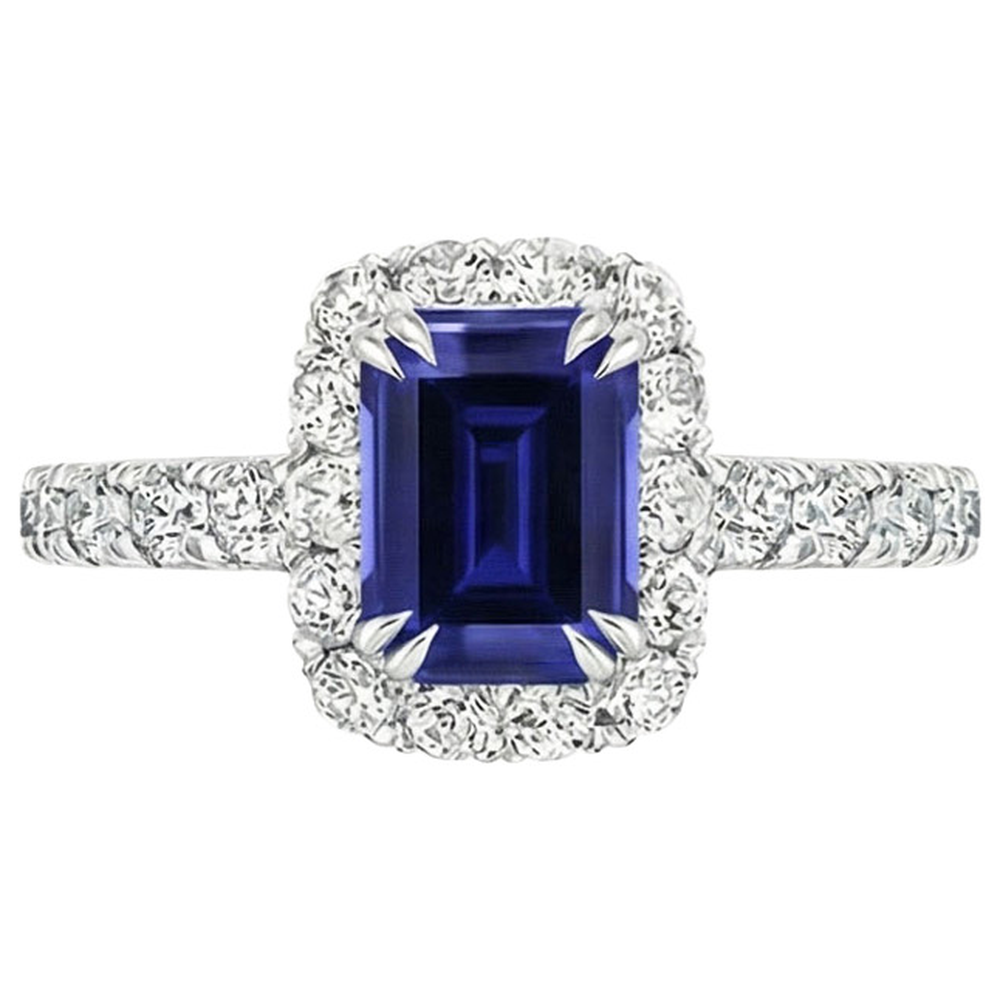echter round diamant 5Karat ring Draufsicht