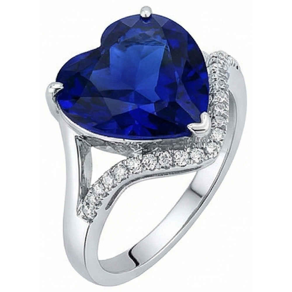 echter round diamant 6Karat ring Draufsicht