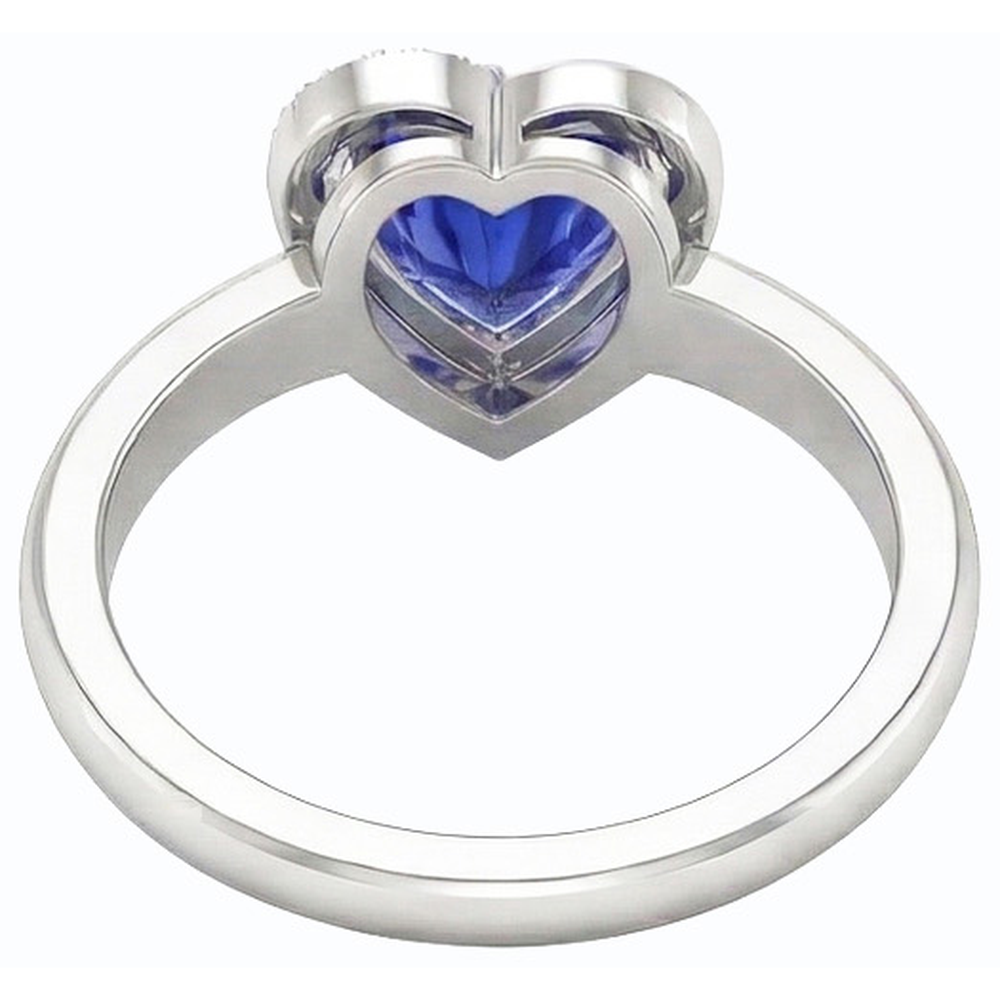 echter round diamant 2Karat ring Profilansicht