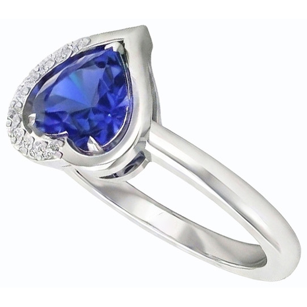 echter round diamant 2Karat ring Detailansicht
