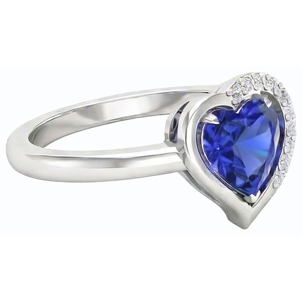 echter round diamant 2Karat ring Draufsicht