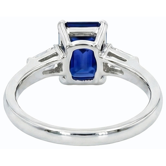 echter baguette diamant 3Karat ring Vorderansicht