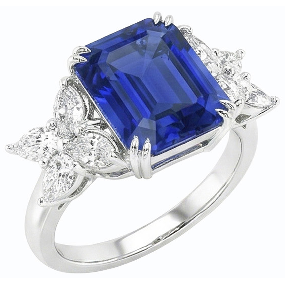 echter round diamant 4Karat ring Seitenansicht