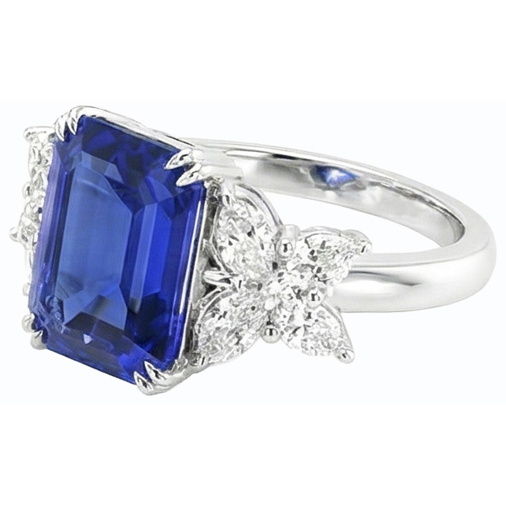echter round diamant 4Karat ring Draufsicht