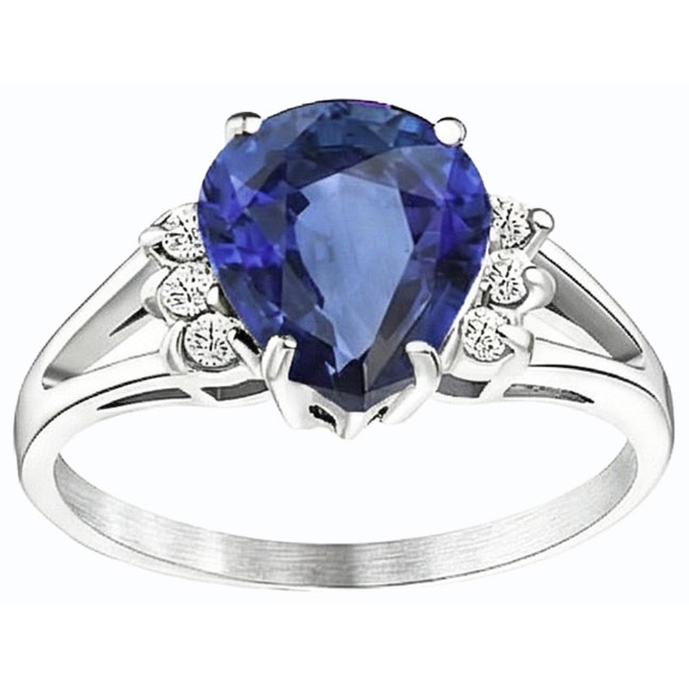 echter round diamant 3.50Karat ring Draufsicht