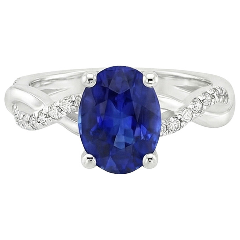 echter oval diamant 5Karat ring auf Weiß