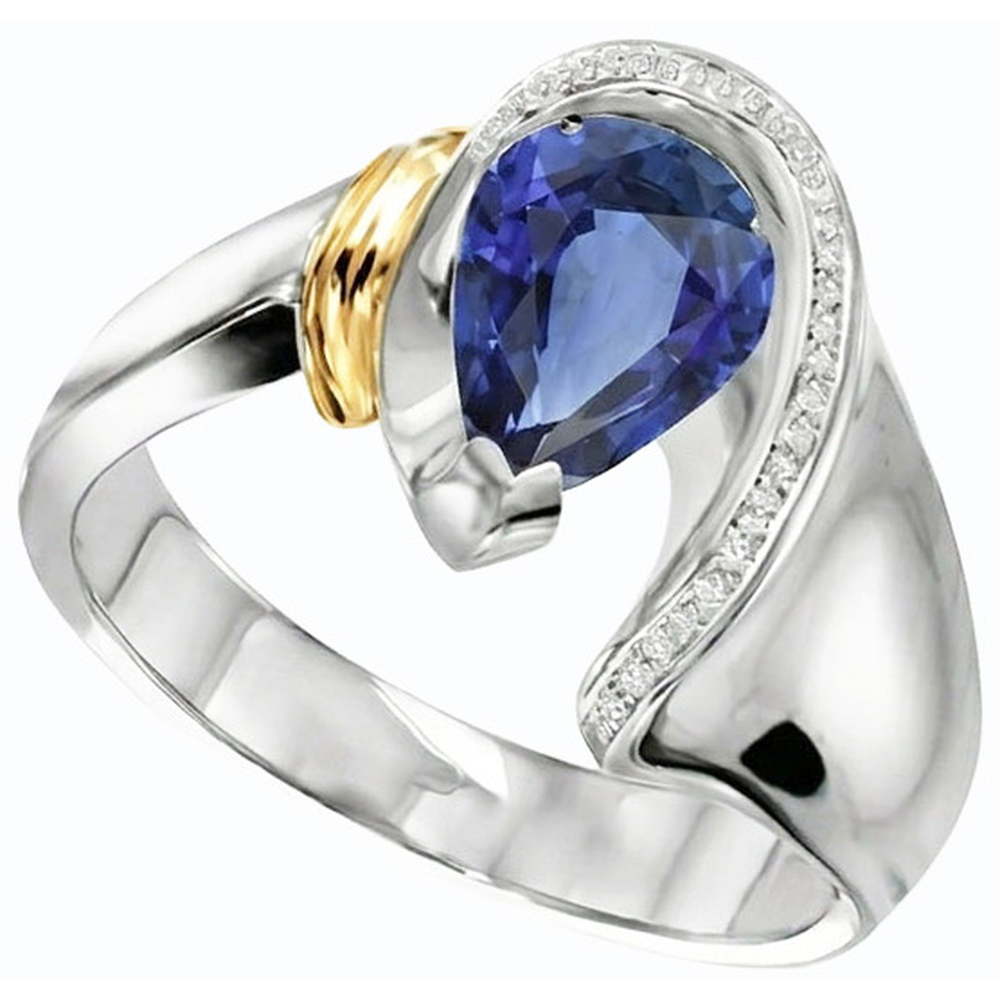 echter round diamant 2Karat ring Seitenansicht
