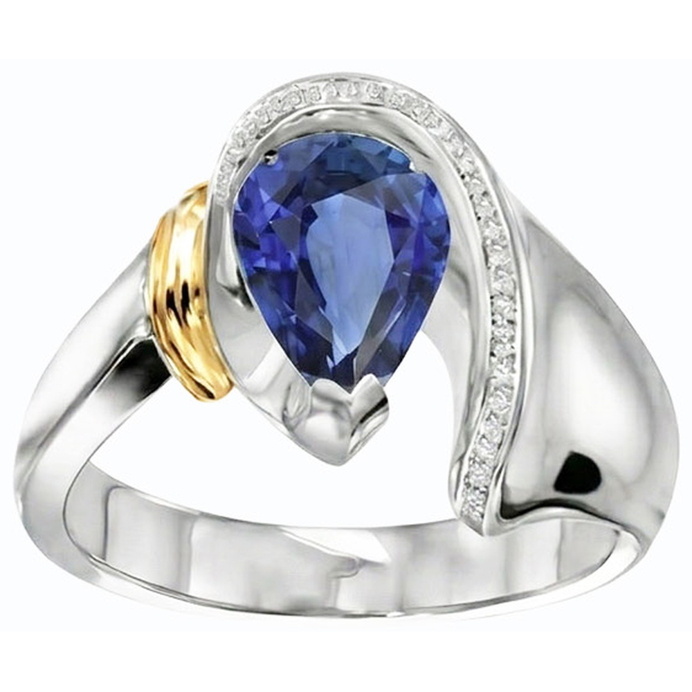 echter round diamant 2Karat ring Draufsicht