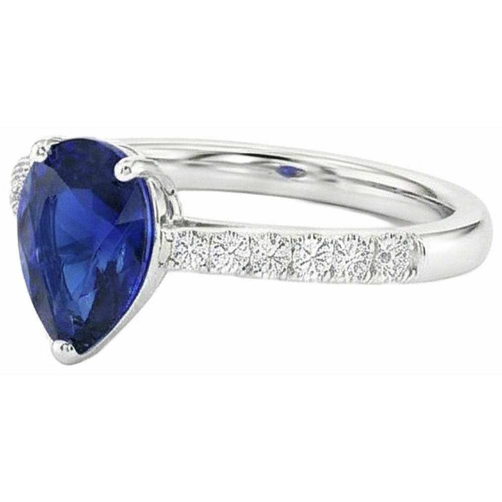 echter round diamant 3Karat ring Draufsicht