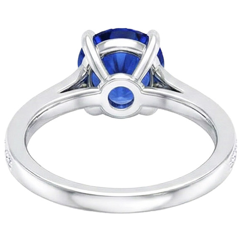 echter round diamant 4.50Karat ring Seitenansicht