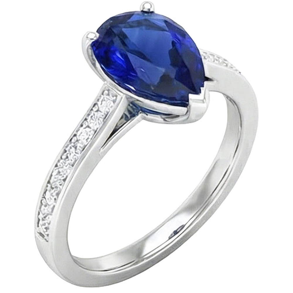 echter round diamant 4.50Karat ring Draufsicht