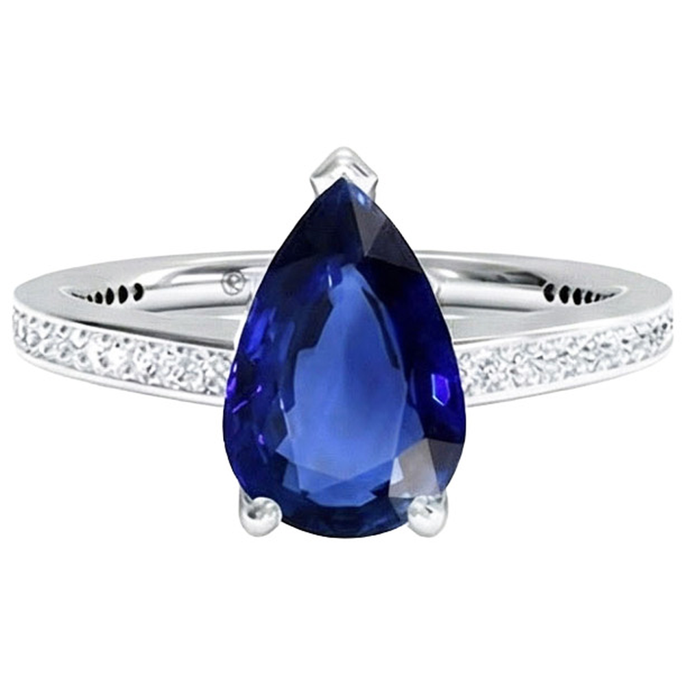 echter round diamant 4.50Karat ring Profilansicht