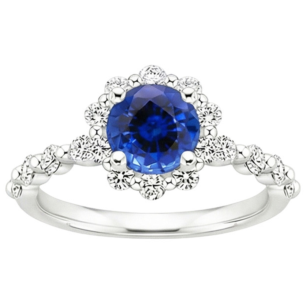 echter round diamant 3Karat ring Detailansicht
