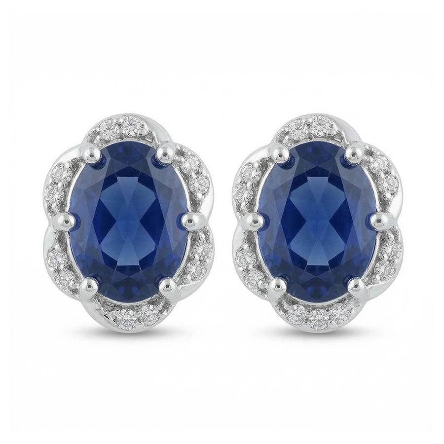 echter oval diamant 4.50Karat ohrring Vorderansicht