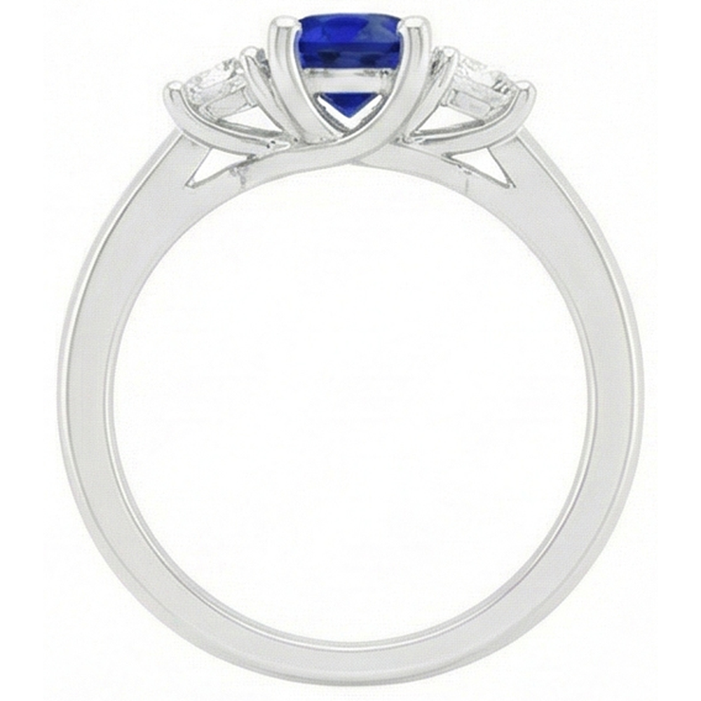 echter round diamant 1.50Karat ring auf Weiß