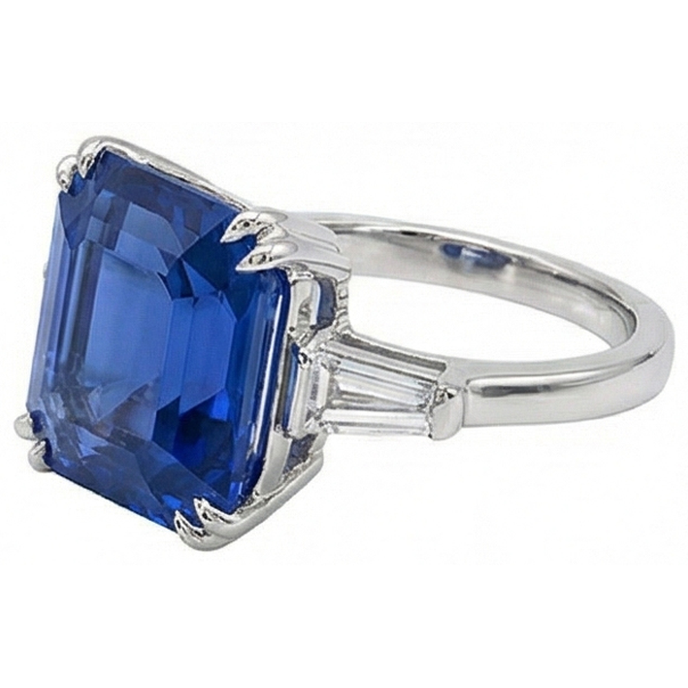 echter baguette diamant 4.50Karat ring Draufsicht