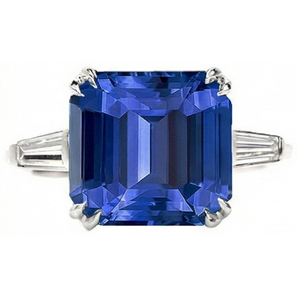 echter baguette diamant 4.50Karat ring Detailansicht