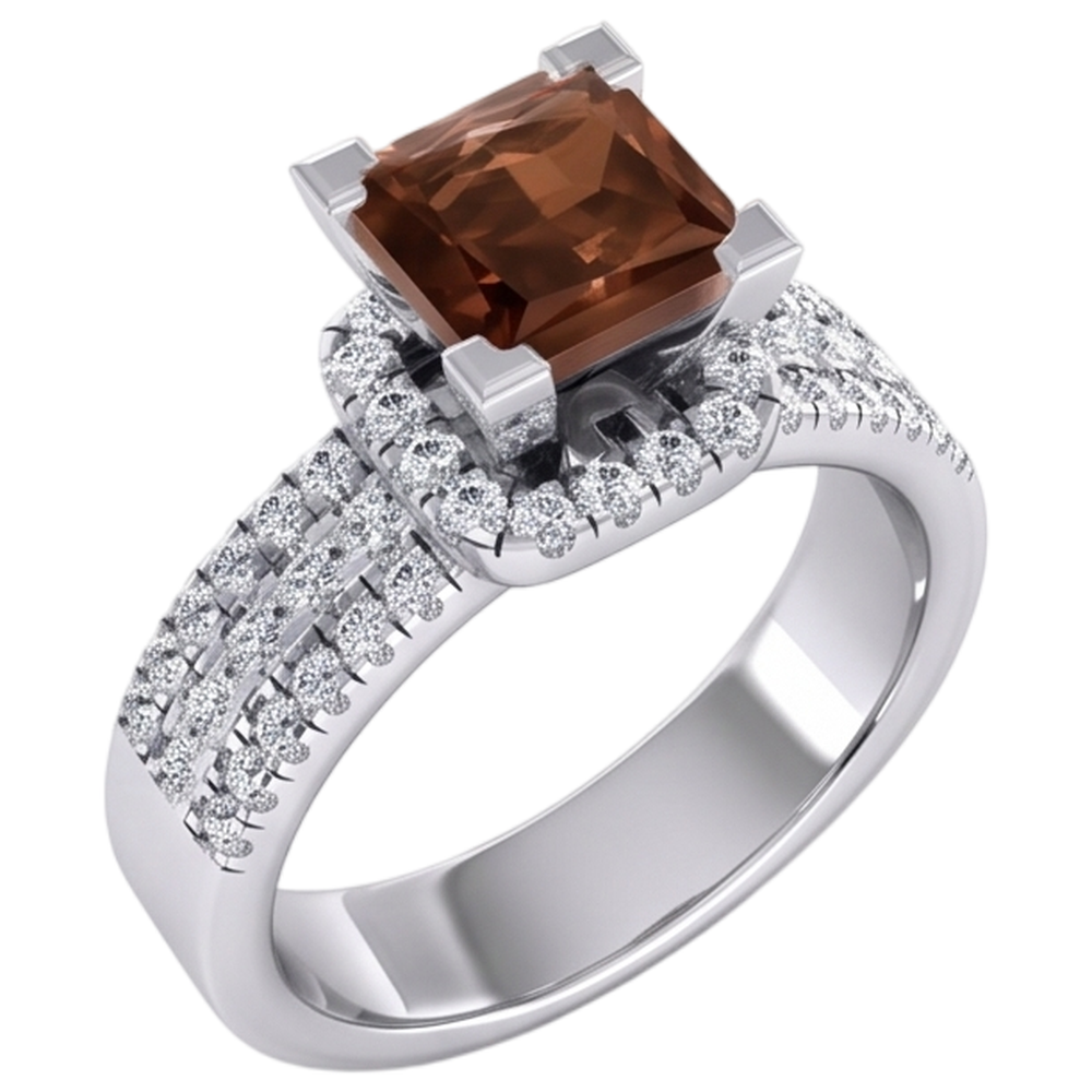 Damen Rot Rubin Prinzess Ring