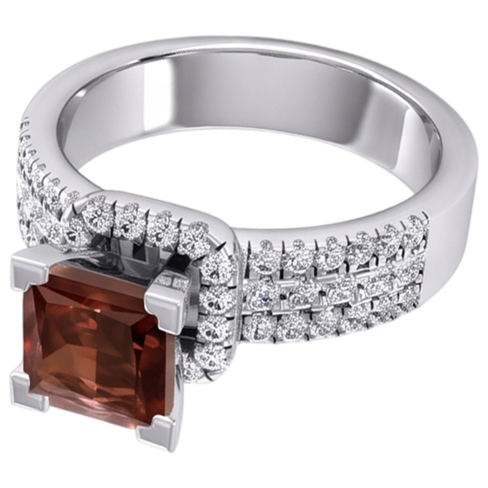 Damen Rot Rubin Prinzess Ring