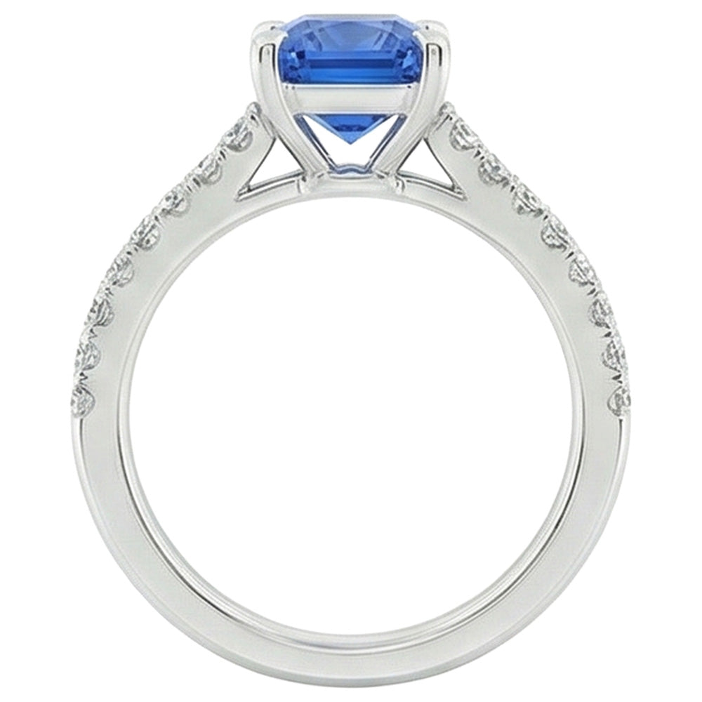 echter round diamant 3.50Karat ring Draufsicht