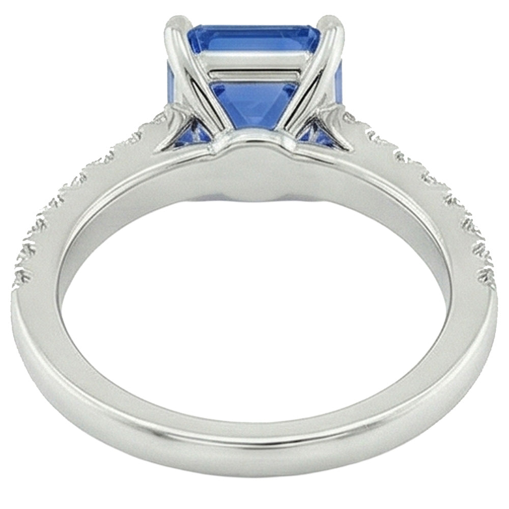 echter round diamant 3.50Karat ring Profilansicht