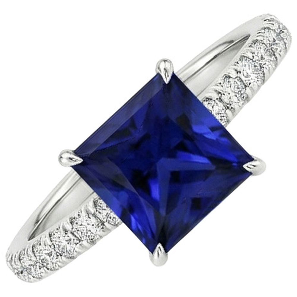 echter round diamant 5.5Karat ring Detailansicht