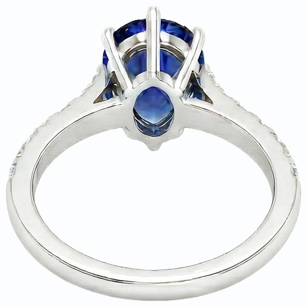 echter round diamant 3Karat ring Vorderansicht