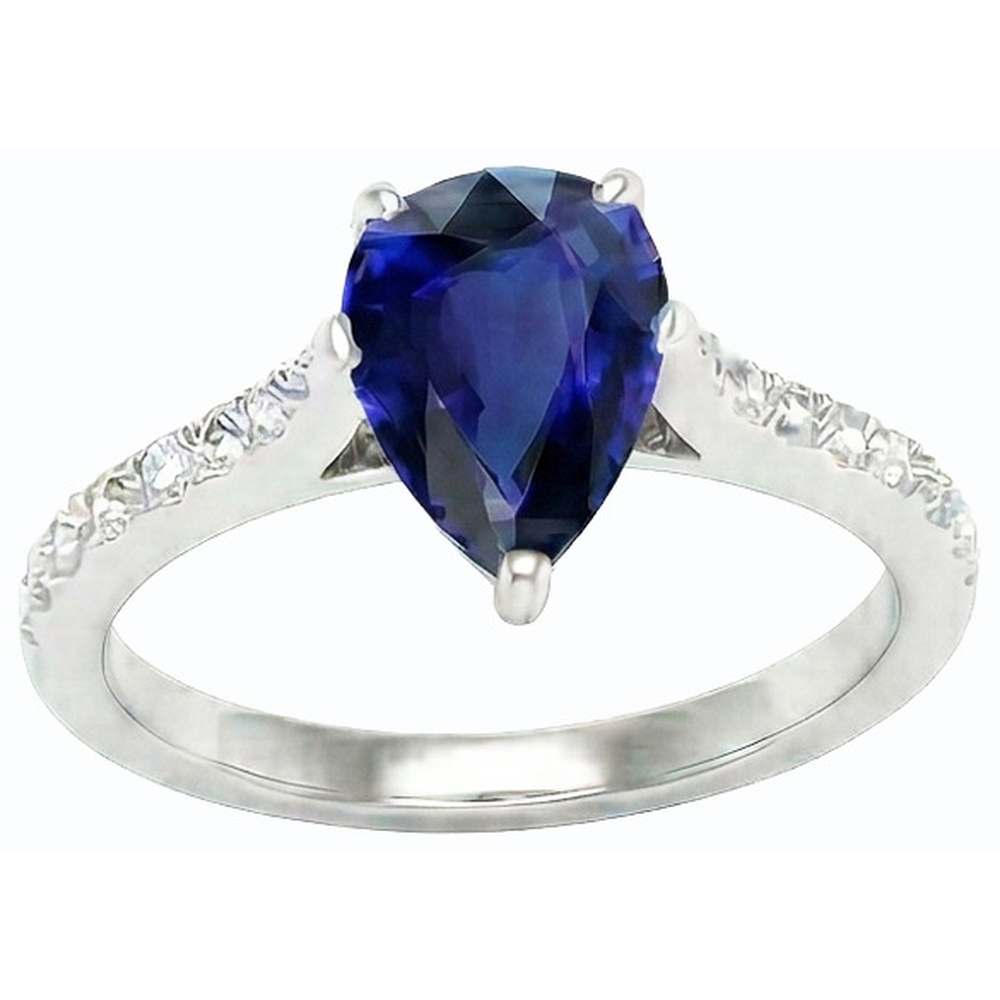 echter round diamant 3Karat ring Draufsicht
