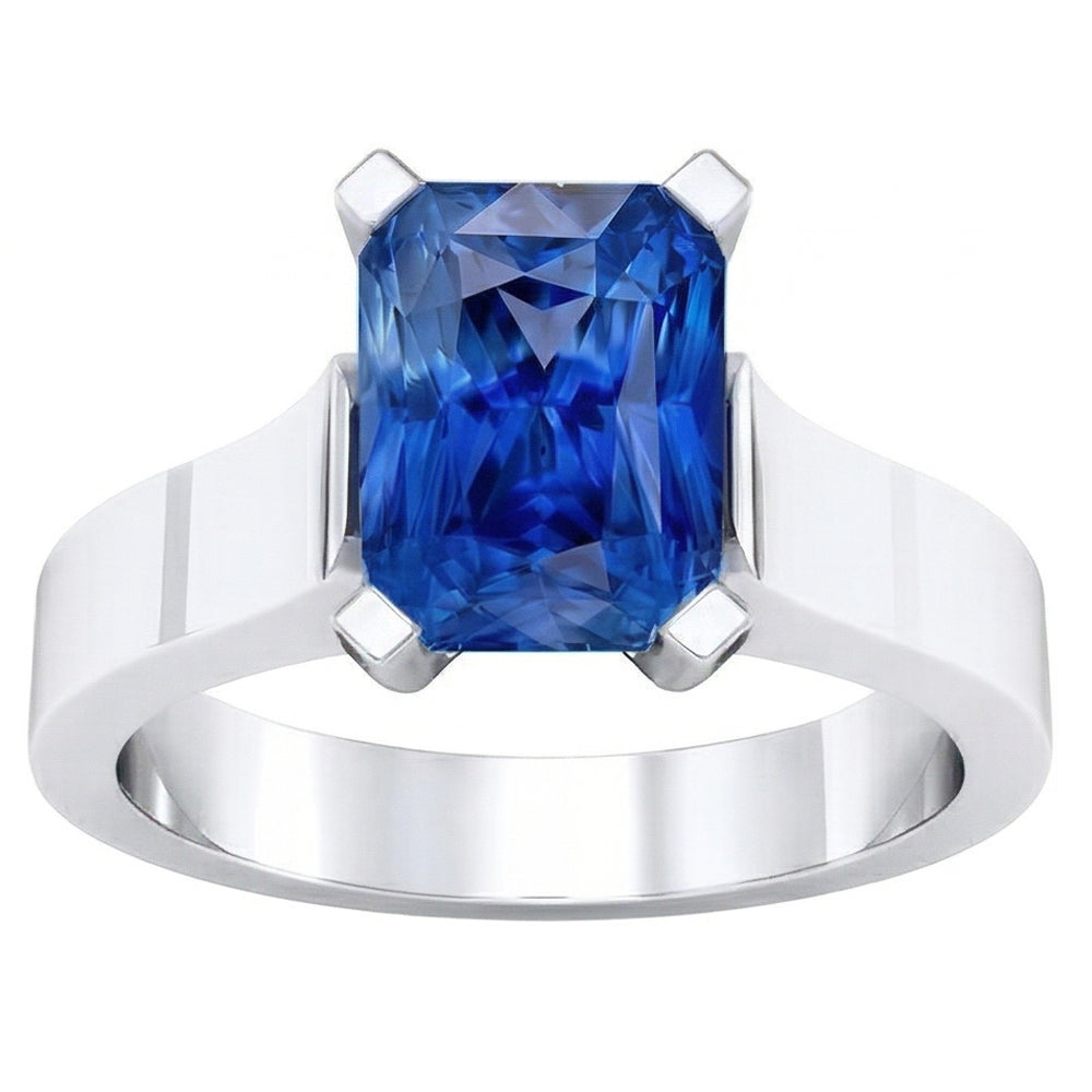 echter radiant diamant 1.50Karat ring Draufsicht