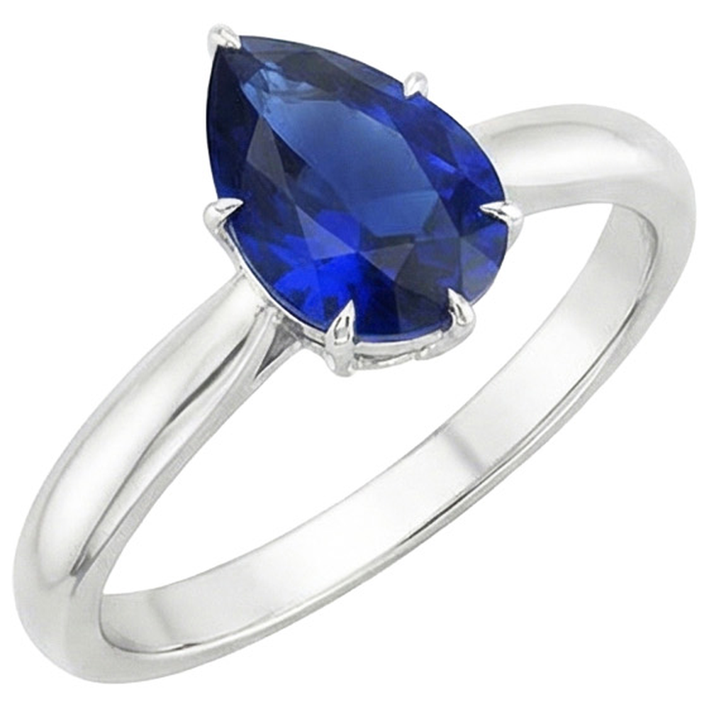 echter pear diamant 4Karat ring Detailansicht