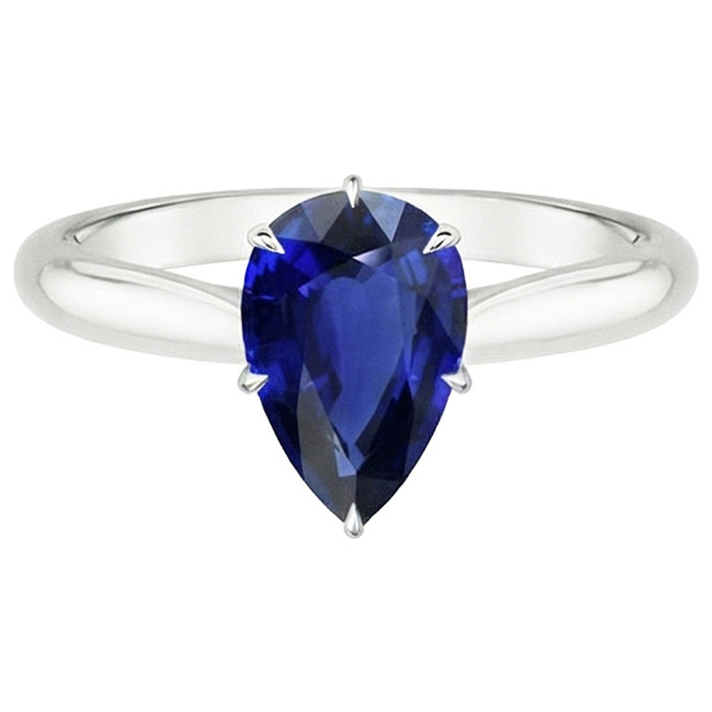 echter pear diamant 4Karat ring Profilansicht