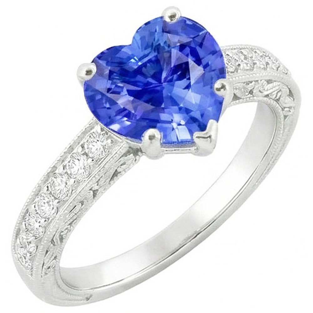 echter round diamant 2Karat ring Seitenansicht