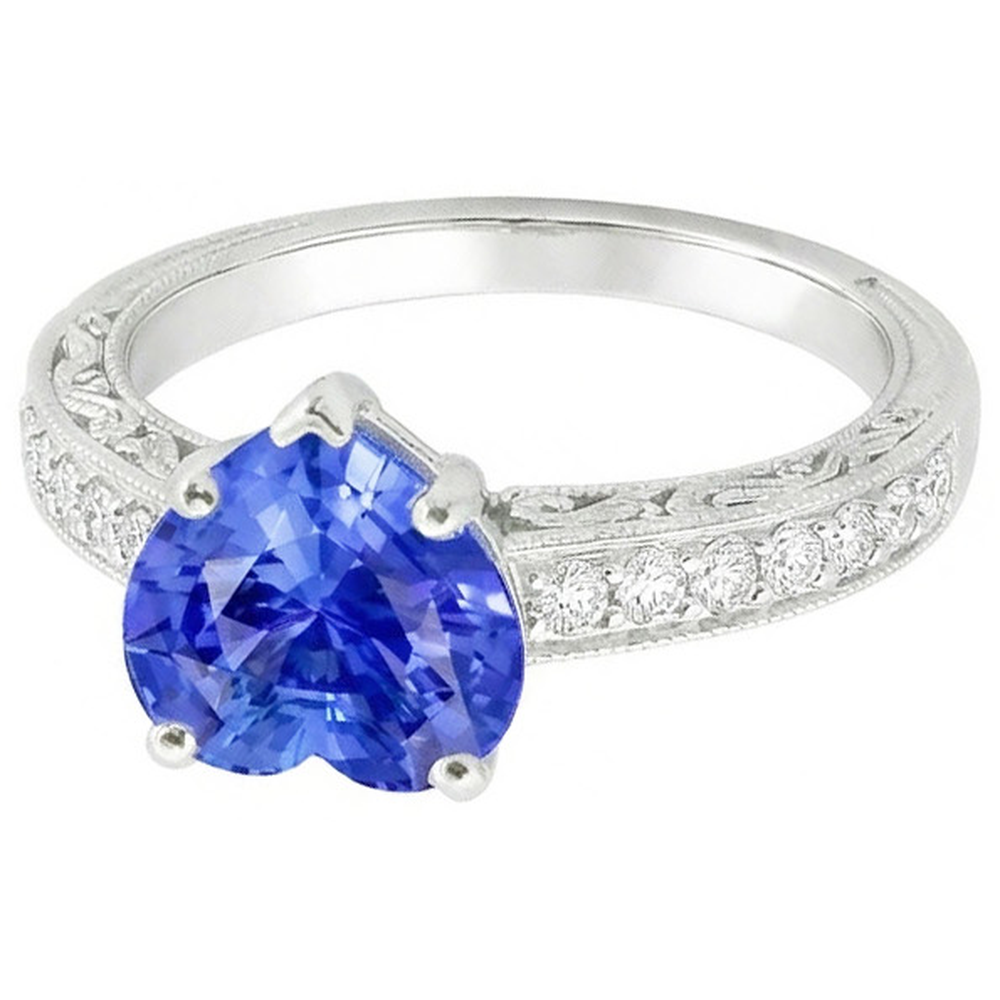 echter round diamant 2Karat ring Draufsicht