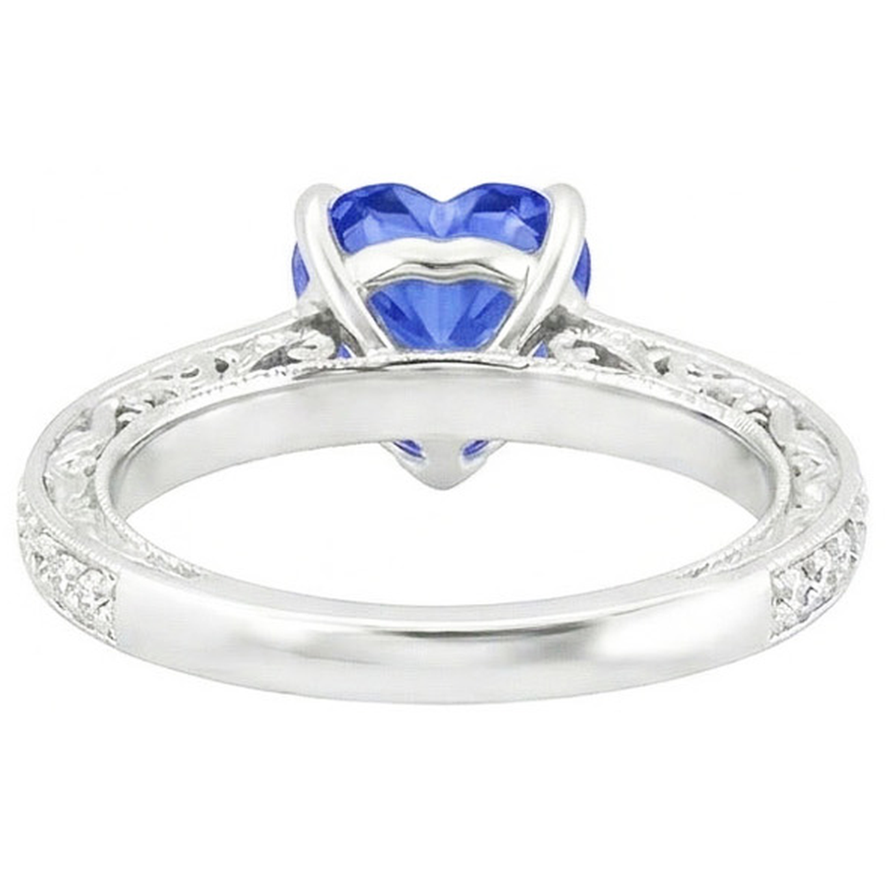 echter round diamant 2Karat ring Profilansicht