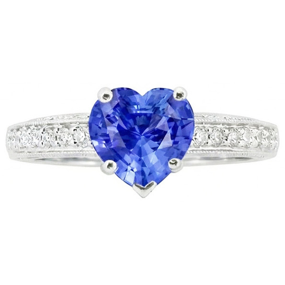 echter round diamant 2Karat ring auf Weiß