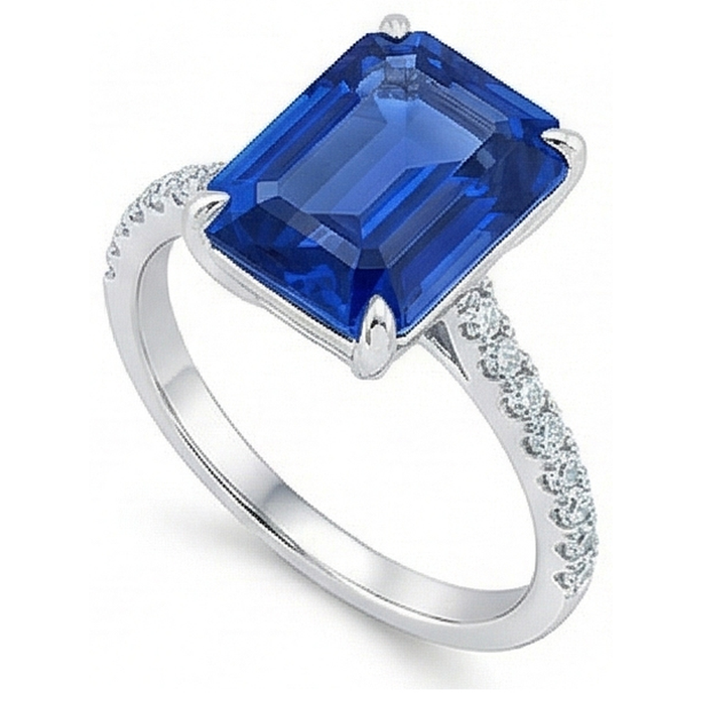 echter baguette diamant 5Karat ring Seitenansicht