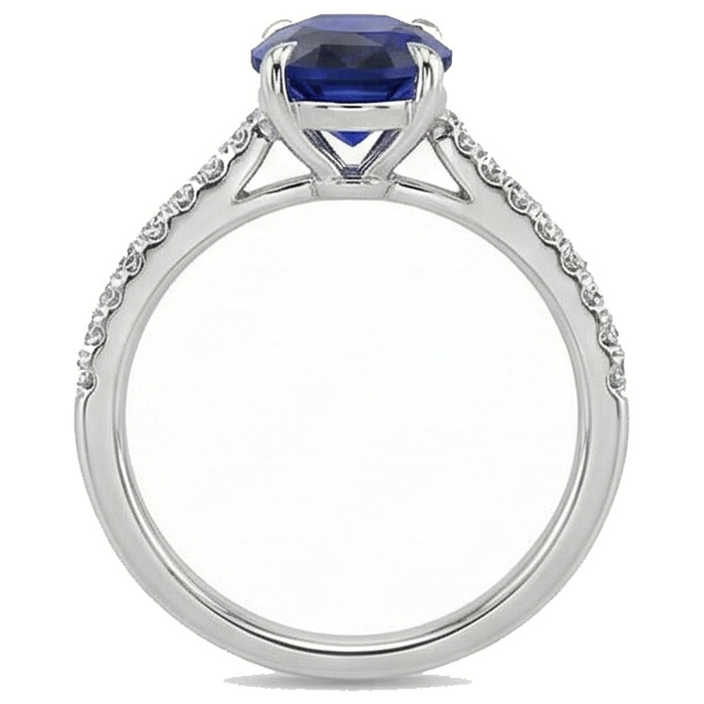 echter oval diamant 3.50Karat ring mit Diamantbesatz