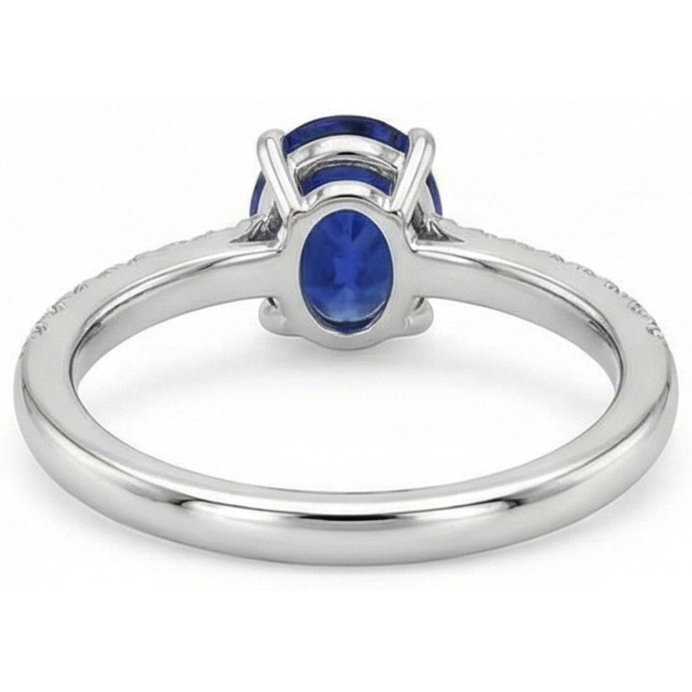 echter oval diamant 3.50Karat ring Band Detail