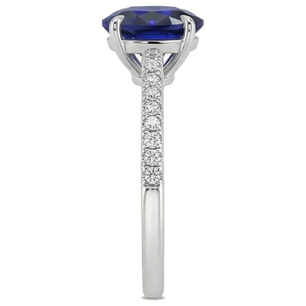 echter oval diamant 3.50Karat ring auf Weiß