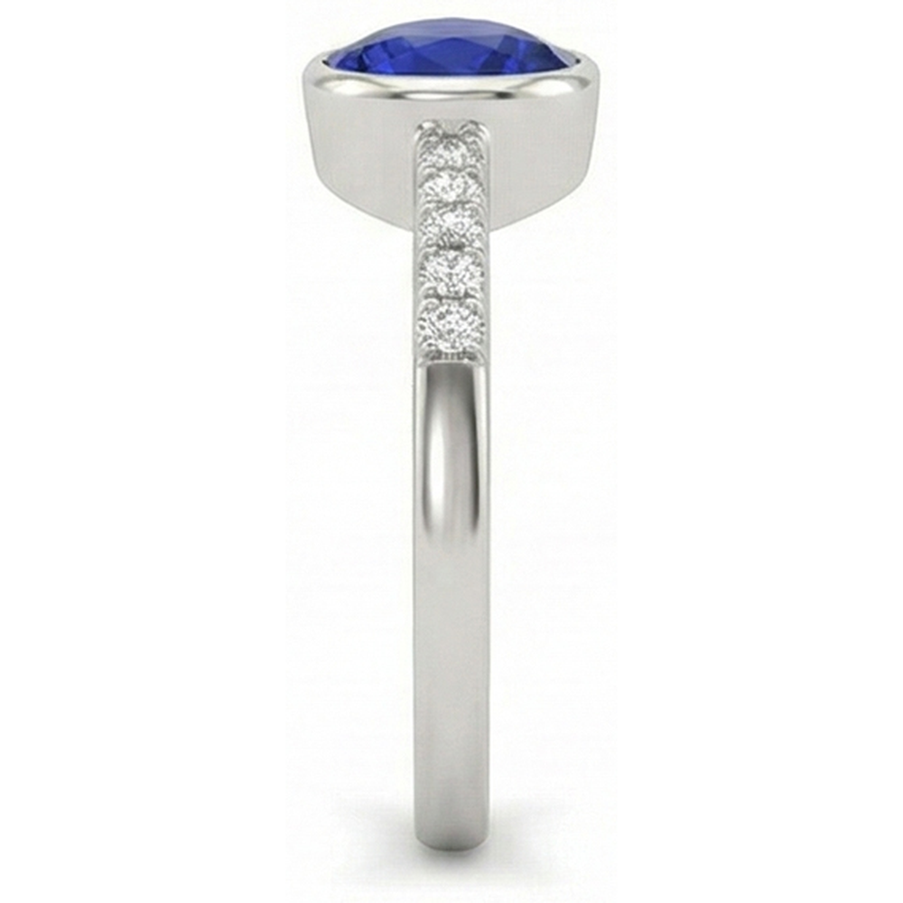 echter round diamant 2.50Karat ring Draufsicht