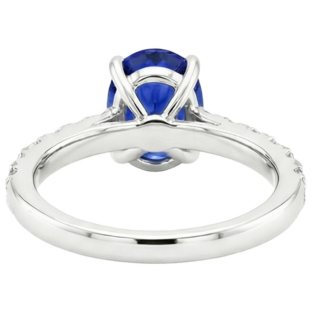 echter oval diamant 4Karat ring Detailansicht
