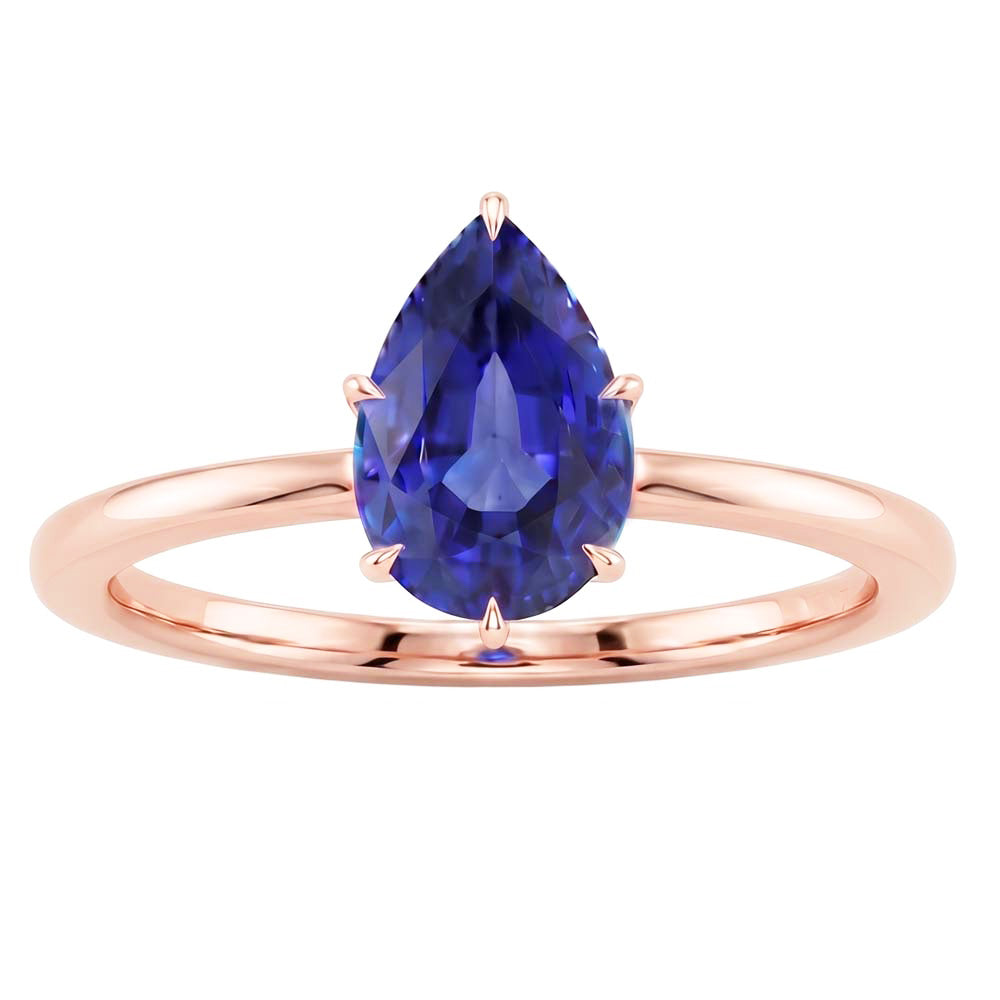 echter pear diamant 4Karat ring Seitenansicht