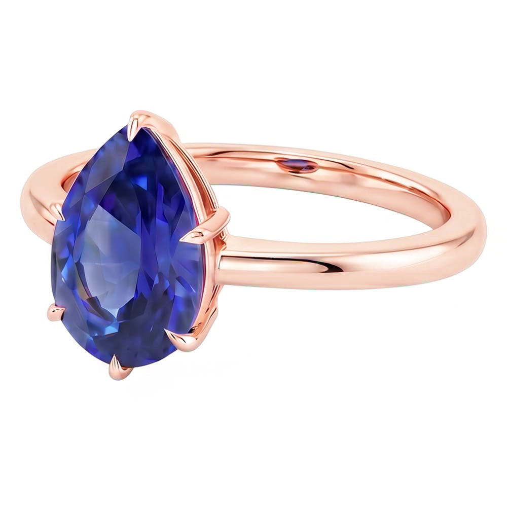 echter pear diamant 4Karat ring Detailansicht