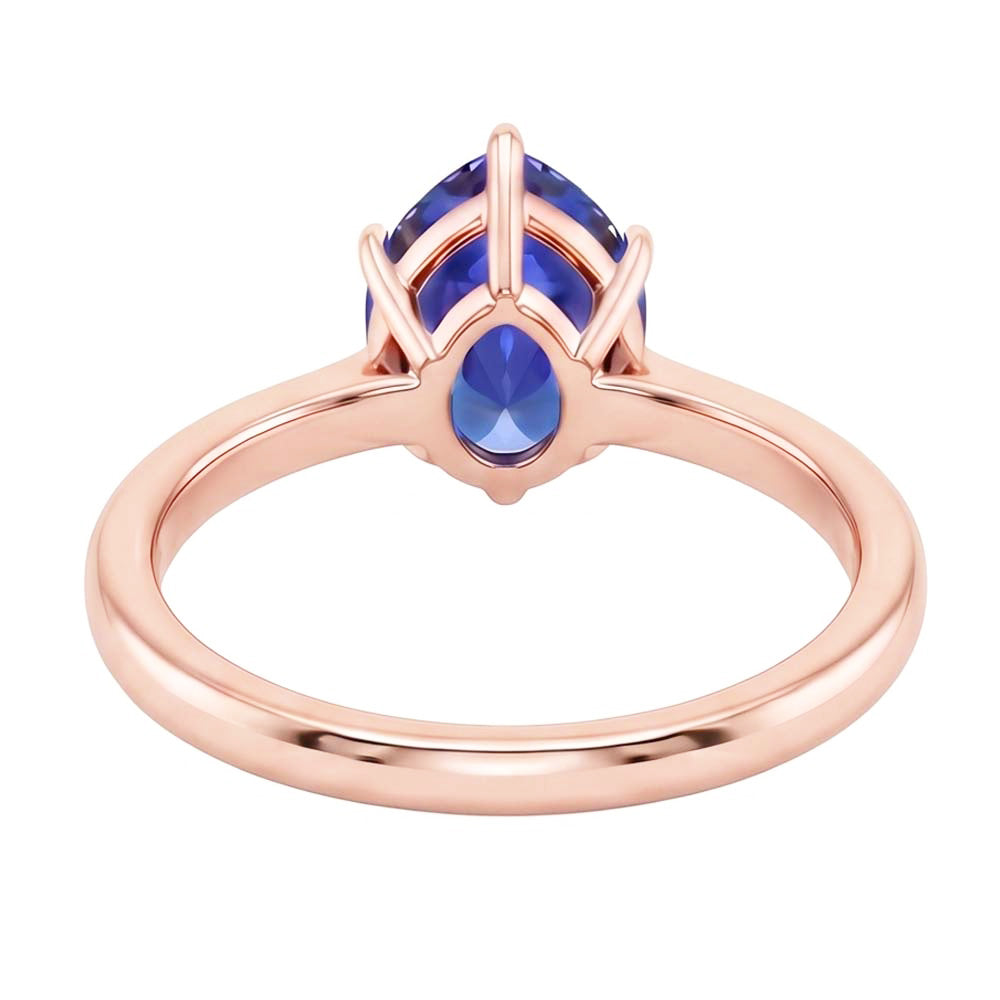 echter pear diamant 4Karat ring Profilansicht