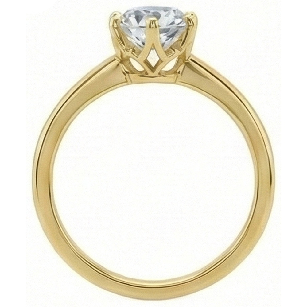 echter round diamant 1.50Karat ring Profilansicht