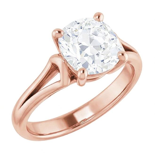 echter round diamant 3.50Karat ring Detailansicht